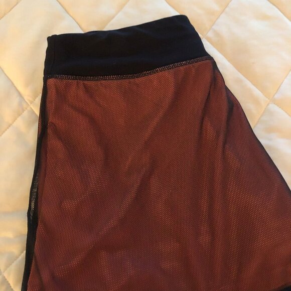 Women's Mondetta Athletic Skort Orange with Black Mesh Overlay Size Small - Picture 7 of 8